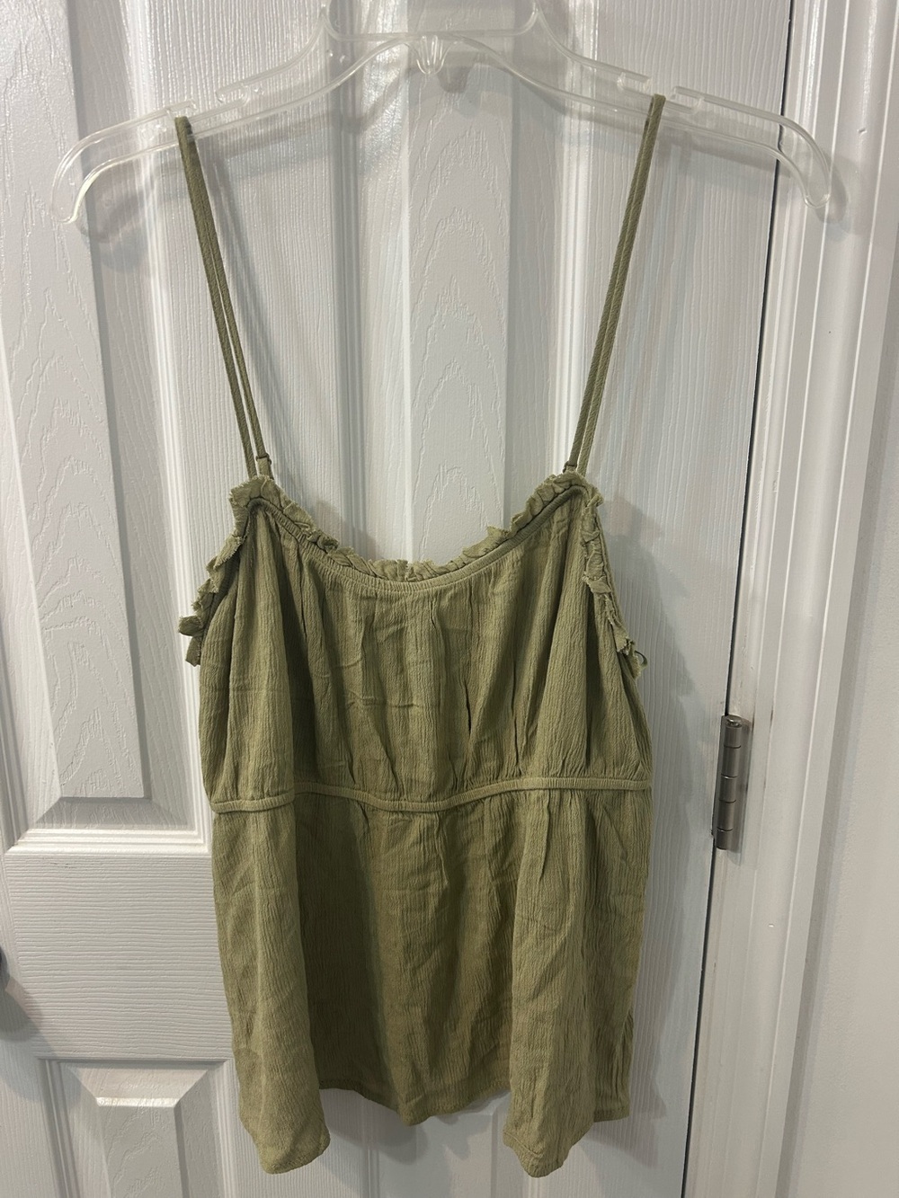 Light Olive/Sage Spaghetti Strap Tank Top.